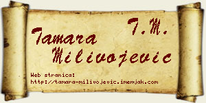 Tamara Milivojević vizit kartica